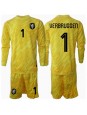 Nederland Bart Verbruggen #1 Keeper Bortedraktsett Barn EM 2024 Lange ermer (+ bukser)